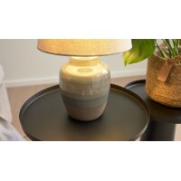 Interliving Leuchten Serie 9346 - Tischlampe graue Keramik – Höhe ca. 37 cm