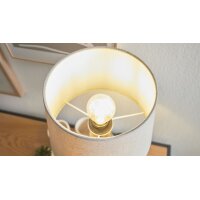 Interliving Leuchten Serie 9346 - Tischlampe graue Keramik – Höhe ca. 49 cm