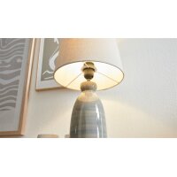 Interliving Leuchten Serie 9346 - Tischlampe graue Keramik – Höhe ca. 49 cm