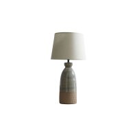 Interliving Leuchten Serie 9346 - Tischlampe graue Keramik – Höhe ca. 49 cm