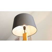 Interliving Leuchten Serie 9349 - Stehlampe Holz & schwarzer Stoff – Höhe ca. 160 cm
