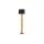 Interliving Leuchten Serie 9349 - Stehlampe Holz & schwarzer Stoff – Höhe ca. 160 cm