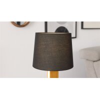 Interliving Leuchten Serie 9349 - Tischlampe Holz & schwarzer Stoff – Höhe ca. 50 cm