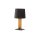 Interliving Leuchten Serie 9349 - Tischlampe Holz & schwarzer Stoff – Höhe ca. 50 cm
