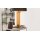 Interliving Leuchten Serie 9349 - Tischlampe Holz & schwarzer Stoff – Höhe ca. 50 cm
