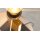 Interliving Leuchten Serie 9349 - Tischlampe Holz & schwarzer Stoff – Höhe ca. 50 cm
