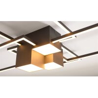 Interliving Leuchten Serie 9348 - Deckenlampe schwarzes Metall - Länge ca. 110 cm