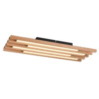 Interliving Leuchten Serie 9347 - Deckenlampe Holz - ca. 26 x 70 cm