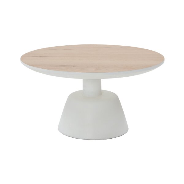 Couchtisch Tiffy Eiche & weißer Lack - Durchmesser ca. 76 cm