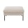 Roomio® No. 4101- XXL-Polsterhocker naturfarbener Bezug Monty & schwarze Metallfüße 384 - ca. 80 x 80 cm