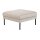Roomio® No. 4101- XXL-Polsterhocker naturfarbener Bezug Monty & schwarze Metallfüße 384 - ca. 80 x 80 cm