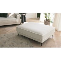 Roomio® No. 4102 - XXL-Polsterhocker weißer...