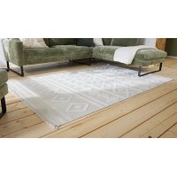 Roomio® Teppich No. 8304 cremefarbenes Rautenmuster - ca. 160 x 230 cm