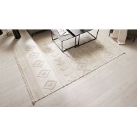 Roomio® Teppich No. 8304 cremefarbenes Rautenmuster - ca. 160 x 230 cm