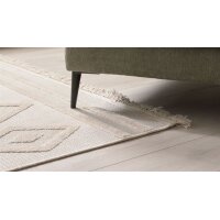 Roomio® Teppich No. 8304 cremefarbenes Rautenmuster - ca. 160 x 230 cm