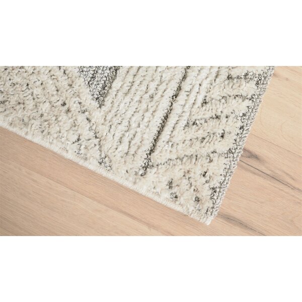 Roomio® Teppich No. 8308 creme-grau gemustert - ca. 133 x 190 cm