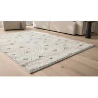 Roomio® Teppich No. 8308 creme-grau gemustert - ca. 133 x 190 cm