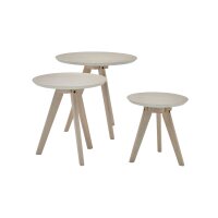 Roomio No. 2000 - Couchtisch-Set weiß gewaschene Esche - dreiteilig
