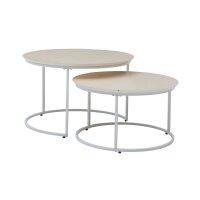 Roomio No. 2000 - Couchtisch-Set weiß gewaschene...