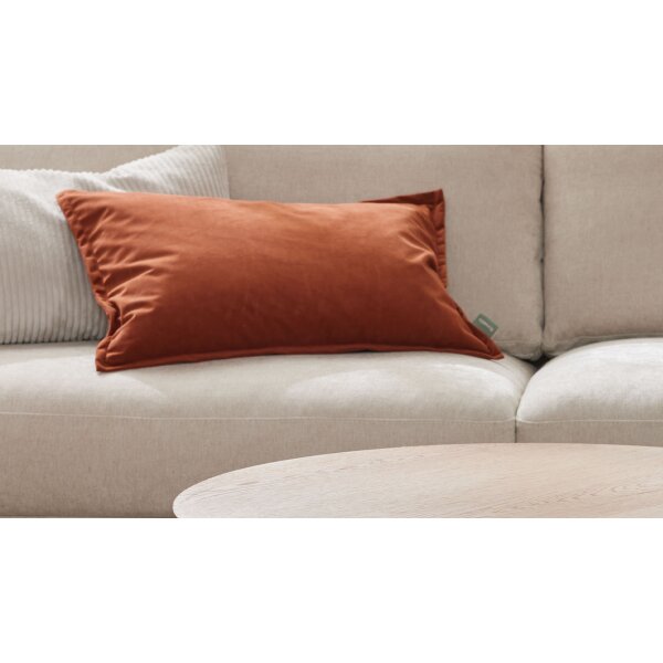 Roomio® Kissenhülle No. 9401 rostfarbener Samt - ca. 40 x 60 cm