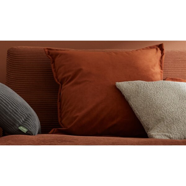 Roomio® Kissenhülle No. 9401 rostfarbener Samt - ca. 45 x 45 cm
