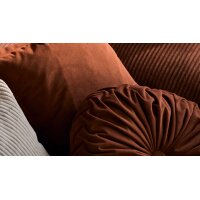 Roomio® Kissen No. 9401 rostfarbener Samt - Durchmesser ca. 42 cm