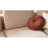 Roomio® Kissen No. 9401 rostfarbener Samt - Durchmesser ca. 42 cm