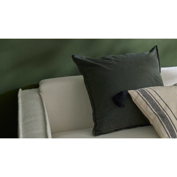 Roomio® Kissenhülle No. 9401 khakifarbener Samt - ca. 60 x 60 cm