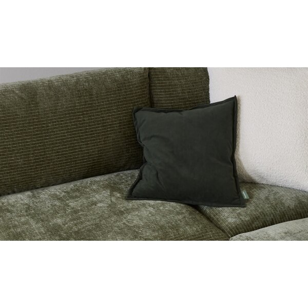 Roomio® Kissenhülle No. 9401 khakifarbener Samt - ca. 45 x 45 cm