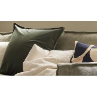 Roomio® Kissenhülle No. 9401 khakifarbener Samt - ca. 45 x 45 cm