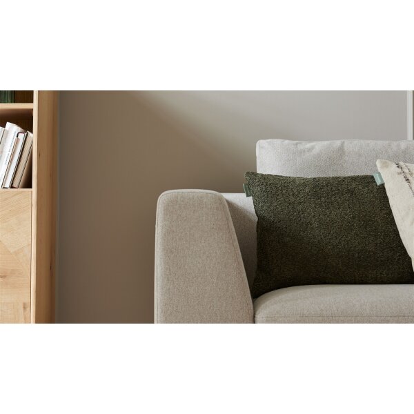 Roomio® Kissenhülle No. 9402 khakifarbener Bouclé - ca. 45 x 45 cm