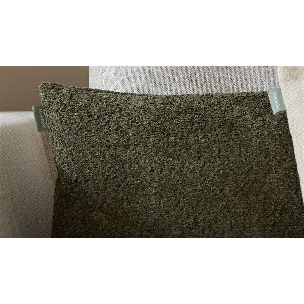 Roomio® Kissenhülle No. 9402 khakifarbener Bouclé - ca. 40 x 60 cm