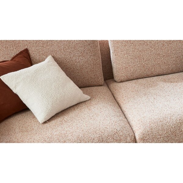 Roomio® Kissenhülle No. 9402 weißer Bouclé - ca. 45 x 45 cm