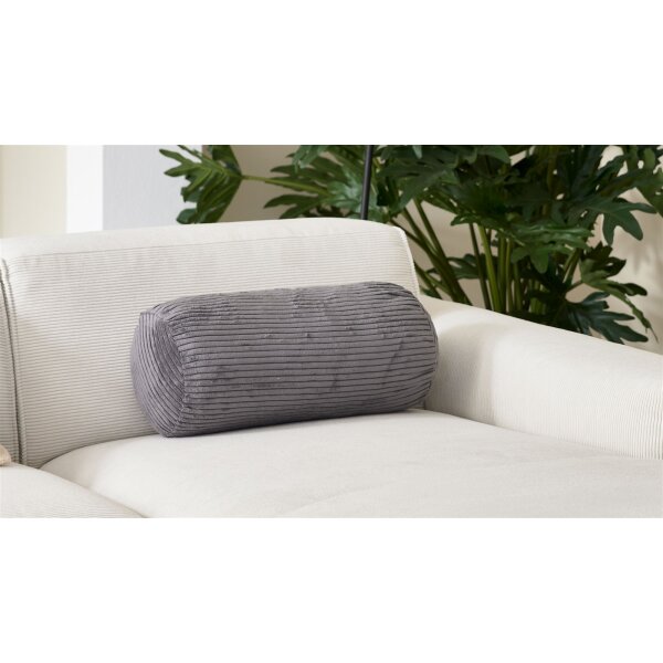 Roomio® Nackenrolle No. 9403 aschegrauer Breitcord - ca. 50 x 22 cm
