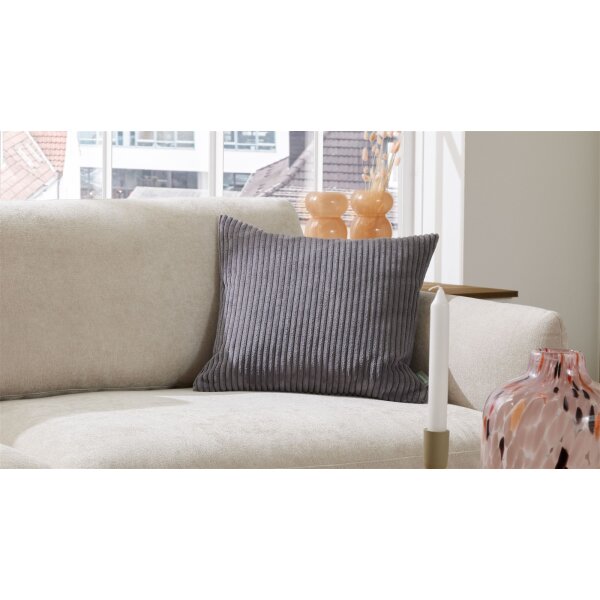 Roomio® Kissenhülle No. 9403 aschegrauer Breitcord - ca. 40 x 60 cm