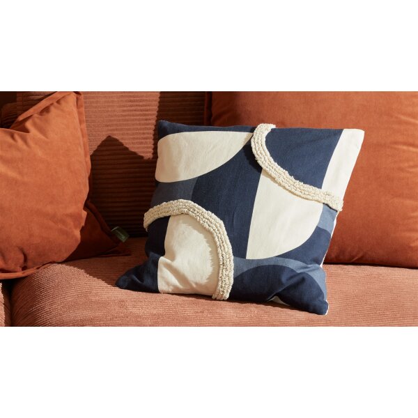 Roomio® Kissenhülle No. 9407 Baumwollbezug mit graphischem Muster - ca. 45 x 45 cm