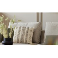 Roomio® Kissenhülle No. 9410 beiges & schwarzes Streifenmuster - ca. 45 x 45 cm