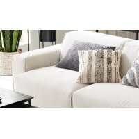 Roomio® Kissenhülle No. 9410 beiges & schwarzes Streifenmuster - ca. 45 x 45 cm