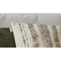 Roomio® Kissenhülle No. 9410 beiges & schwarzes Streifenmuster - ca. 45 x 45 cm