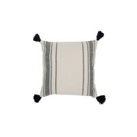 Roomio® Kissenhülle No. 9411 beiger & schwarzer Jacquard - ca. 45 x 45 cm