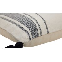Roomio® Kissenhülle No. 9411 beiger & schwarzer Jacquard - ca. 45 x 45 cm
