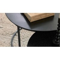 Roomio No. 2001 - Couchtisch-Set schwarzes Mangoholz & schwarzes Metall - zweiteilig