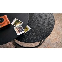 Roomio No. 2001 - Couchtisch-Set schwarzes Mangoholz & schwarzes Metall - zweiteilig