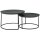 Roomio No. 2001 - Couchtisch-Set schwarzes Mangoholz & schwarzes Metall - zweiteilig
