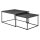 Roomio No. 2001 - Couchtisch-Set schwarzes Mangoholz & schwarzes Metall - zweiteilig