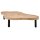 Roomio Couchtisch No. 2002 Eichefurnier & schwarzes Mangoholz - ca. 173 x 104 cm