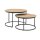 Roomio No. 2002 - Couchtisch-Set Eichefurnier & schwarzes Metall - zweiteilig