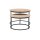 Roomio No. 2002 - Couchtisch-Set Eichefurnier & schwarzes Metall - zweiteilig