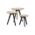 Roomio No. 2002 - Couchtisch-Set Eichefurnier & schwarzes Mangoholz - dreiteilig