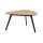Roomio No. 2002 - Couchtisch Eichefurnier & schwarzes Mangoholz - ca. 80 x 78 cm